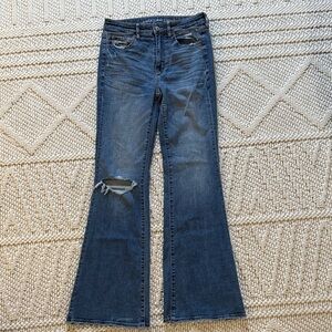 American Eagle Outfitters Wide Leg Jeans - Medium Blue